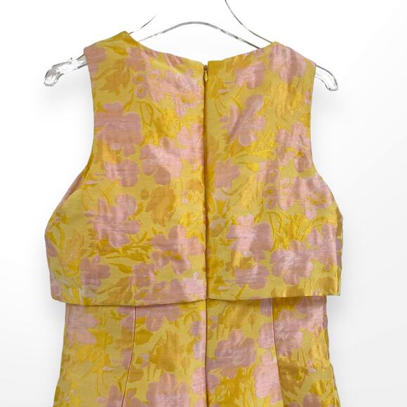 Badgley Mischka Yellow and Pink Midi Dress - Picture 10 of 14